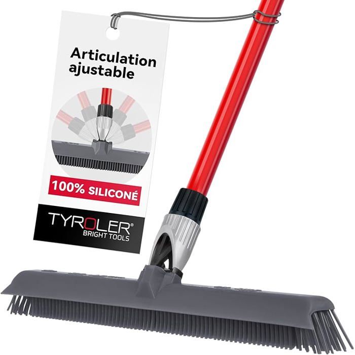Balai Silicone & Raclette Sol | Tête De 40 cm Balai Bross Poils Animaux ...