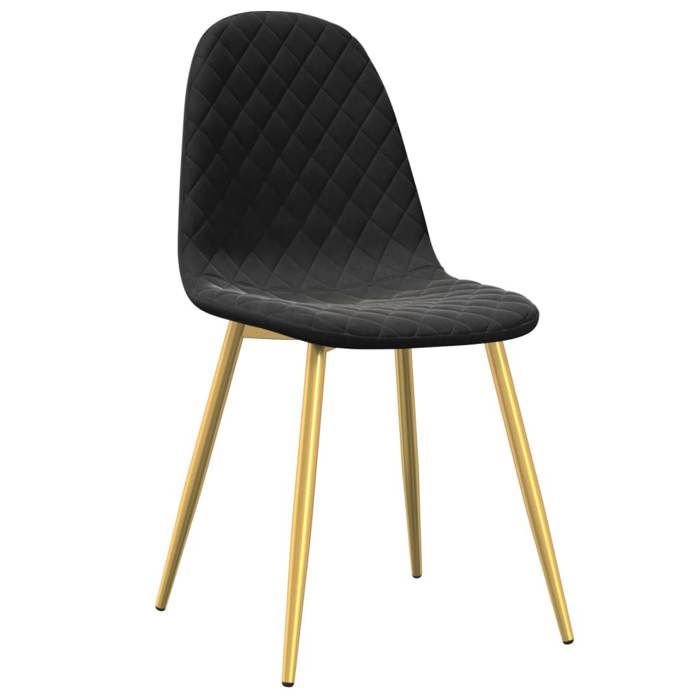 Noir ZENCORE® Siège scandinave Pour salon/cuisine - 45x53 5x83cm - Lot de 4 Chaises à manger Noir Velours Top768563111
