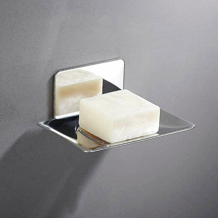 Porte-savon en acier inoxydable 304 3m porte-savon moderne finition chromée auto-adhésive pour salle de bain