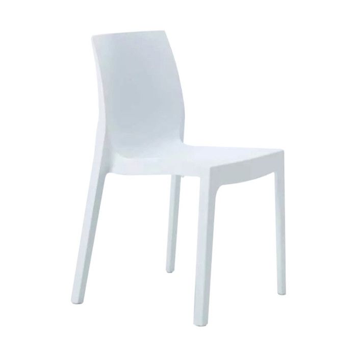 Chaise de Jardin Empilable Plastique Colorée Rome Grand Soleil pour Restaurant - Blanc