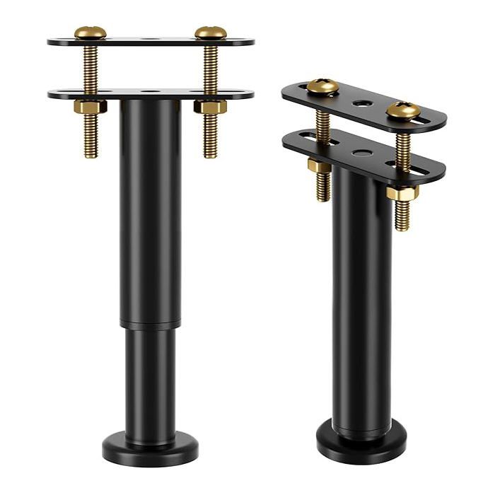 Lot de 2 Pieds de Lit-Noir Réglables en Hauteur de 18 à 32 cm Pieds de Lit Métalliques Robustes Pieds de Soutien 18-3 PIED DE TABLE