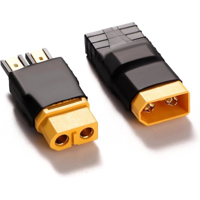 Lot de 2 Adaptateurs TRX vers XT60 et XT60 vers TRX Sans Câble – Connecteurs Mâle/Femelle pour Batteries LiPo ESC et Chargeurs RC