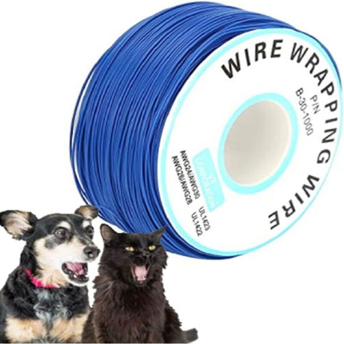 Fil de clôture électrique pour chien - Résistant aux intempéries Longueur 300 mètres - Clôture souterraine