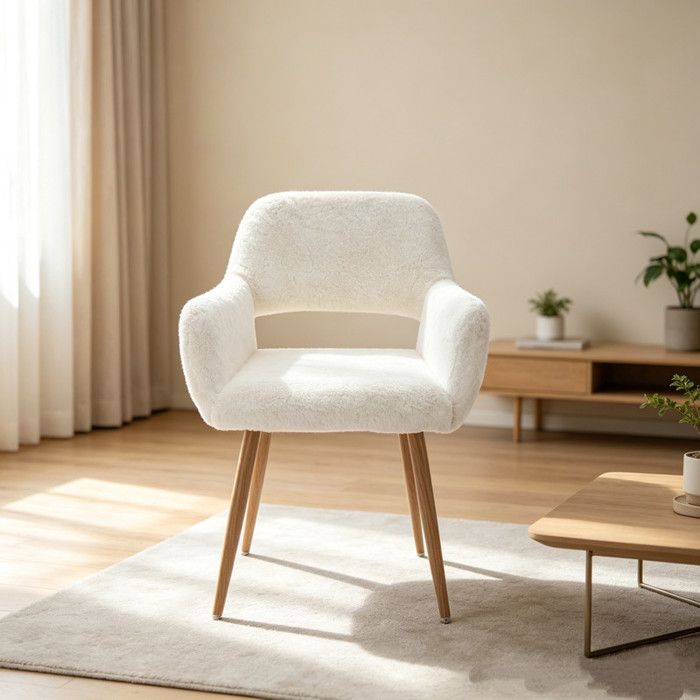 NuvlaGu - Chaises de salle à manger élégantes et raffinées à quatre pieds idéales pour les services de restauration - Blanc