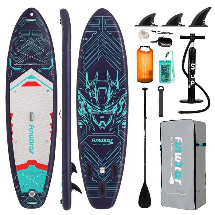 Stand-up paddle gonflable Funwater SUPFW50B 350 x 90 x 15 cm capacité de charge de 205 kg
