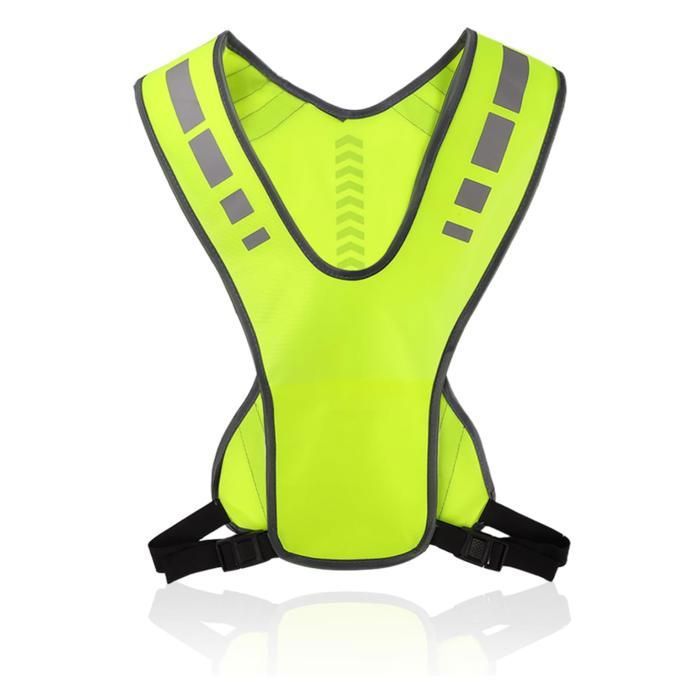 Gilet Reflechissant Running avec Poche Gilet Jaune Enfant Femmes Hommes Gilet Reflechissant Velo pour Cyclisme de Nuit Course