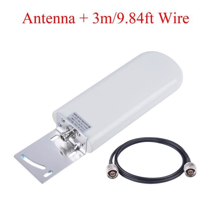Amplificateur Réseau Mobile 4G/5G 6 Bandes - B1/B3/B7/B8/B20/B28 - Kit Avec Antennes Intérieures/Extérieure Et Câbles