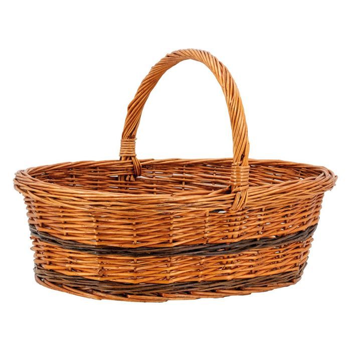 Panier En Osier Vintage – Dimensions H20 X L37 X L28 Cm – Pour Fruits Ou Déco (occasion)