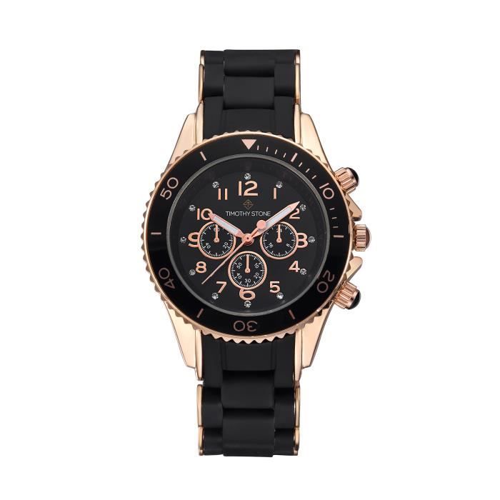 Timothy Stone montre femme avec cristaux Swarovski AMBER Noir