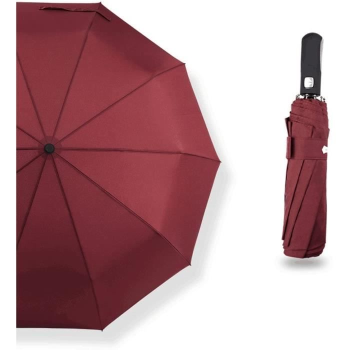 Pliable solide couleur parapluie Dix os grand parapluie automatique  résistant au vent hommes et femmes affaires double pluie e[831] - Cdiscount  Bagagerie - Maroquinerie