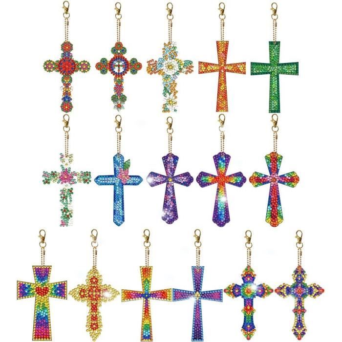 Porte-clés diamand perle conique