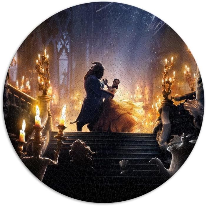 Puzzles 1000 Pièces Film La Belle Et La Bête Puzzle Rond Garçons Et ...
