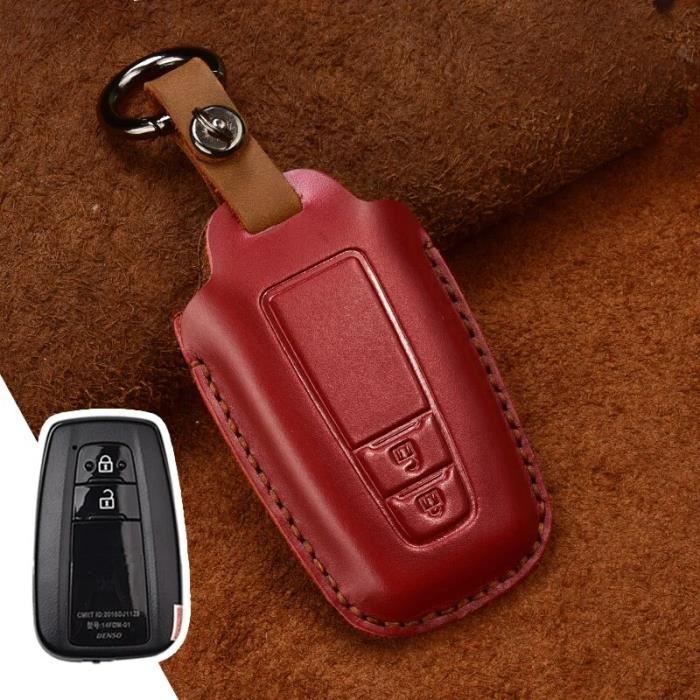 Porte-clés En Cuir Pour Toyota - Lanière Noire Pour Clé De Voiture