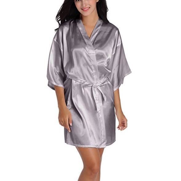 peignoir kimono satin femme