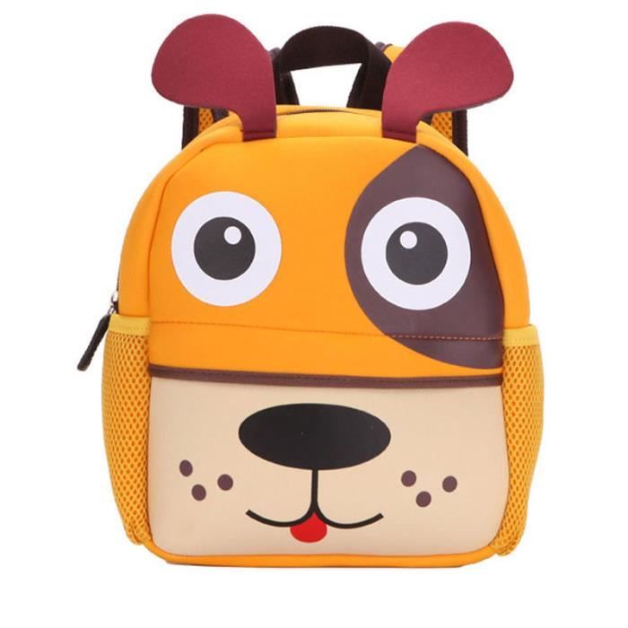 Cartable Enfant Sac A Dos Animaux De Dessin Anime Jardin D Enfants Scolaire Impermeable Chien Orange Orange Cdiscount