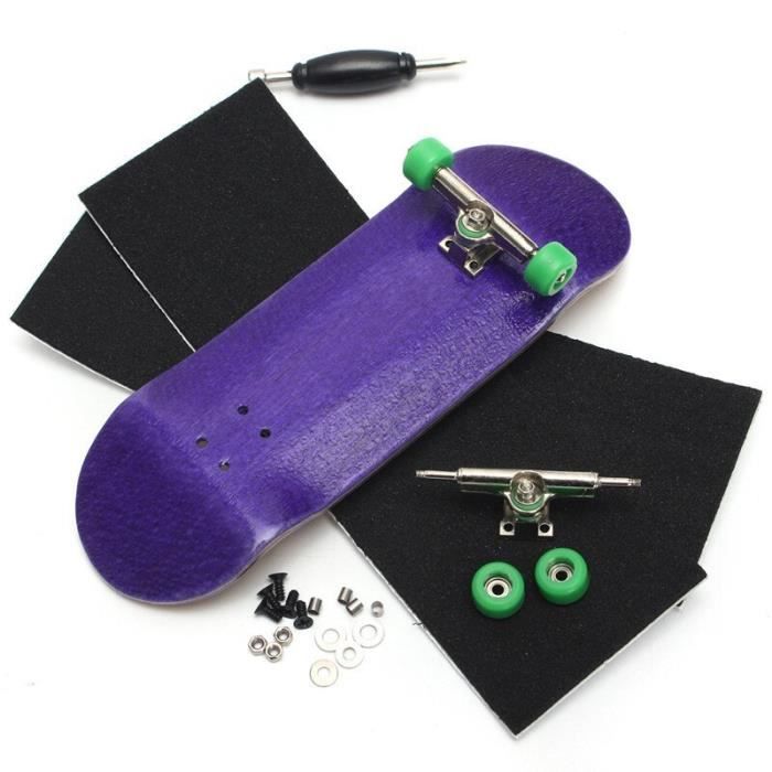 Mini skateboard professionnel en bois avec roulements, 100mm x 32mm