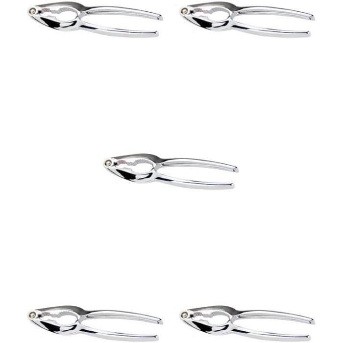Lot De 5 Casse-Noix Mini – Acier Inoxydable, Portable, Pour Noix, Noix De Macadamia, Noisettes