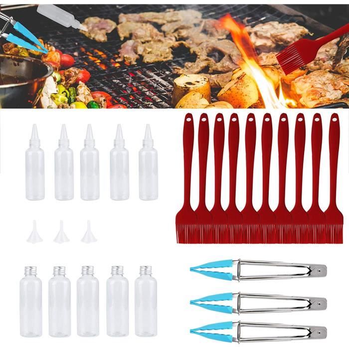 VANZACK Set 3 Ustensiles Barbecue Inox - Pince, Pelle & Fourchette, Kit Complet Pour Grillades Extérieur & Pique-Nique
