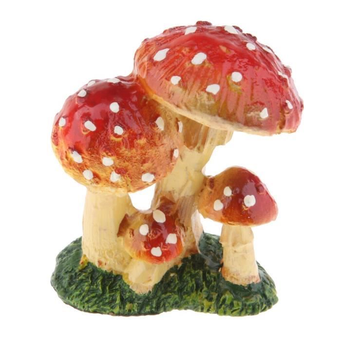 Maison Champignon Fée Résine - Décoration Jardin Miniature - 9.5cm - Style Cottage Et Féerique
