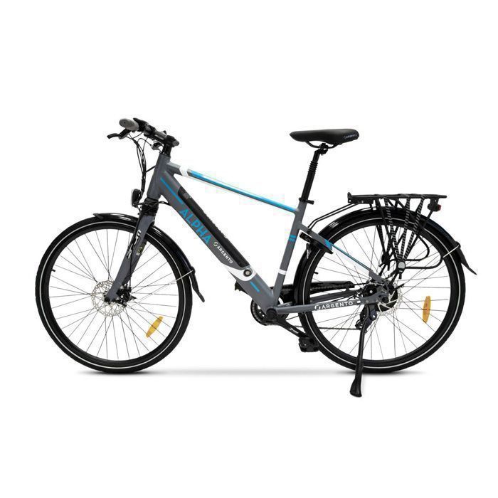 Vélo électrique Argento Alpha - Moteur Bafang 250W - Batterie Li-Ion 36V - Autonomie jusqu'à 70KM - Gris et Bleu