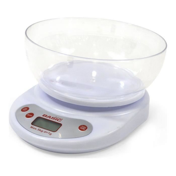 balance de cuisine numérique Basic Home 5 kg (21 x 16,5 x 11,5 cm)