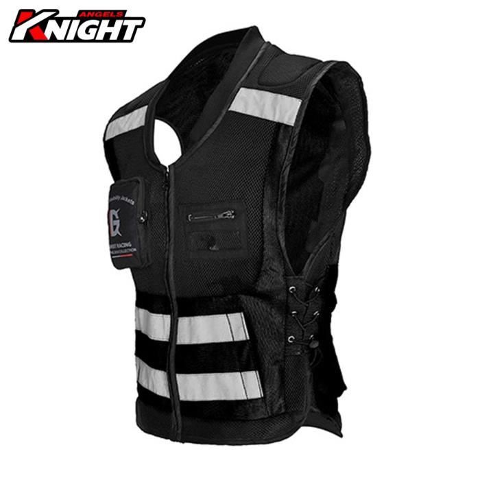 M - Gr-y06 noir - Gilet de sécurité réfléchissant à Airbag pour moto, combinaison de Protection pour Motocros