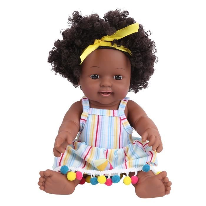 Jolie poupée africaine noire de 14 pouces 35Cm silicone pour enfants, Jouet  fille, Adulte, Poupée Afro américaine, Cadeau - Cdiscount Jeux - Jouets