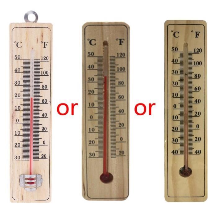 Thermomètre traditionnel en bois pour mesurer la température ambiante — free download
