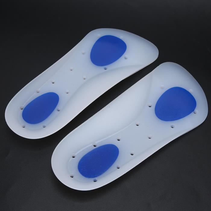 Semelles Orthopédiques En Silicone Pleine Longueur | Antichoc, Soulage Fasciite Plantaire | Tailles S/M/L, Pour Sport Et Marche