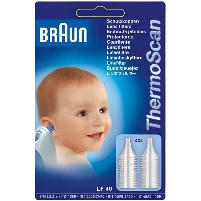 40 Embouts Jetables pour Thermoscan Braun - Cdiscount Puériculture & Eveil  bébé
