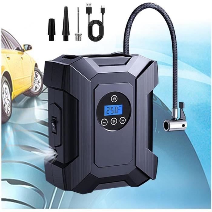 Gonfleur De Pneus Sans Fil Pour Batterie DeWalt 18V - Pression Max 120 PSI, Manomètre Numérique, Arrêt Auto - Pour Voiture, Moto, Vélo, Ballons - Avec Accessoires Et Lumière LED
