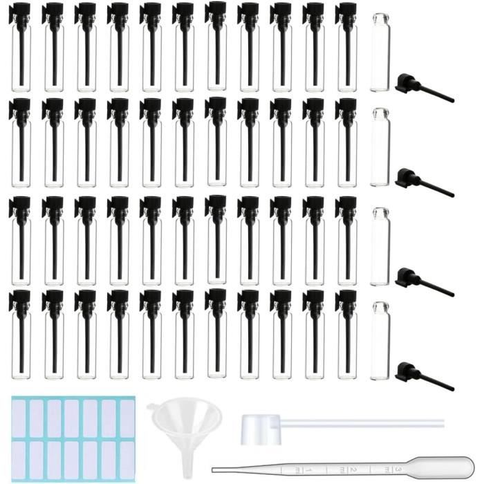 Lot De 50 Flacons En Verre Vides 3 Ml - Pots échantillons Avec Bouchon à Vis - Neuf