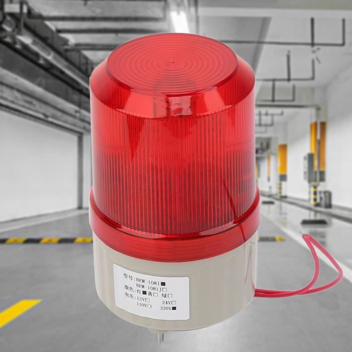 Lampe Signalisation Baomain LTE-5061 – Rouge, LED Clignotante, Industrielle, Neuve