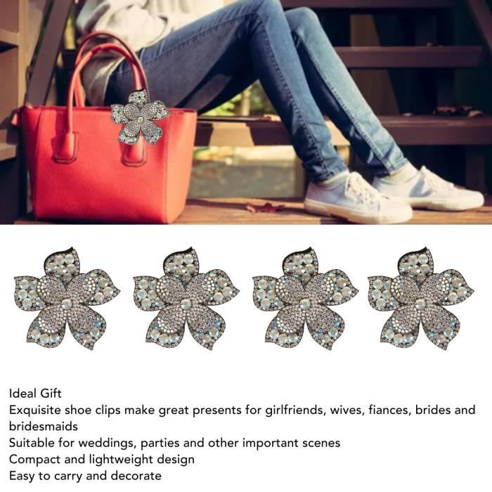 Hugwish 8 Breloques Lacets Strass – Charms Cristal Diamant Pour Sneakers Et Chaussures