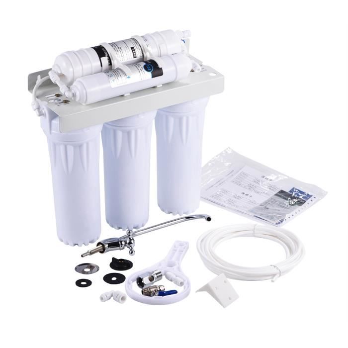 DUOKON Système de filtration deau potable par osmose inversée de filtre dépurateur deau de 5 étapes-HEN