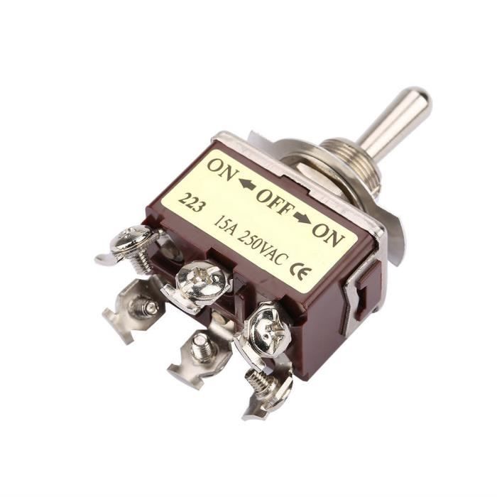 Interrupteur à Bascule Momentané 15A 250V - 2 Broches, 2 Positions, 12mm, Durable Pour Auto, Maison, Industrie