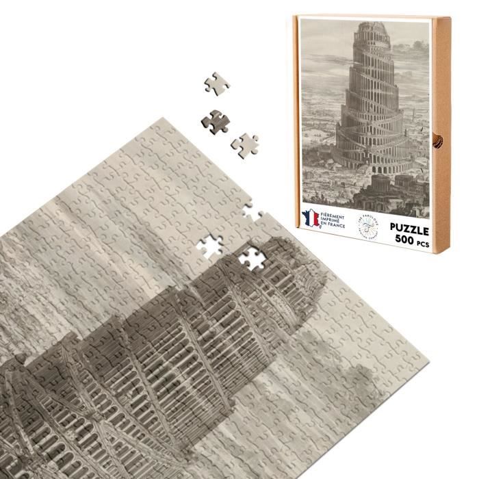 Puzzle Classique 500 pièces Tour De Babel Turris Babel Athanasius Kircher Dessin Bible