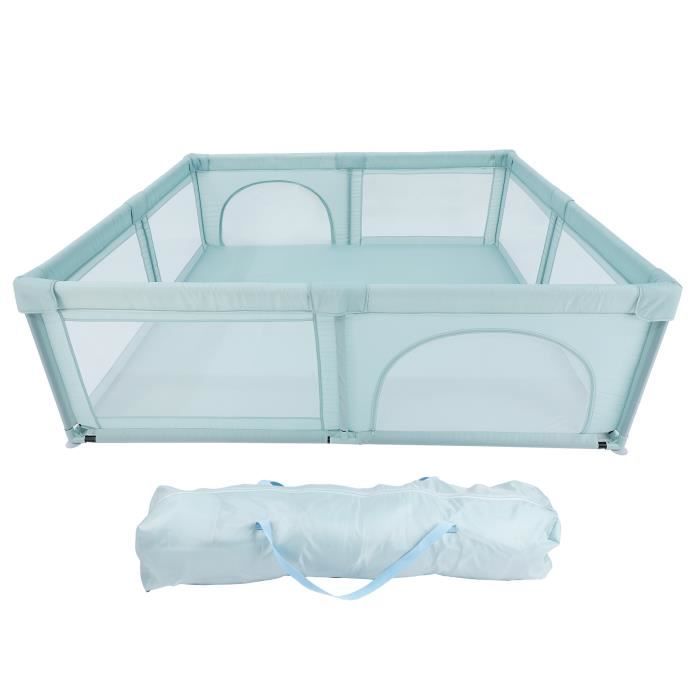 Parc Bebe Pliable 150 X 180 VA-Cerulean Parc De Protection Pour Bébé Et Enfant, Parc Portable, 150 X 180 Cm, Gris Foncé, Terrain De Jeu De Sécurité, Centre D'activités En Intérieur Avec