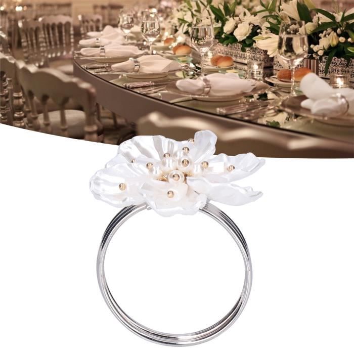 Boucles De Serviette Ramadan Lettres Métal - Lot De 12 - Décoration Table Mariage, Fête - Argenté - 2