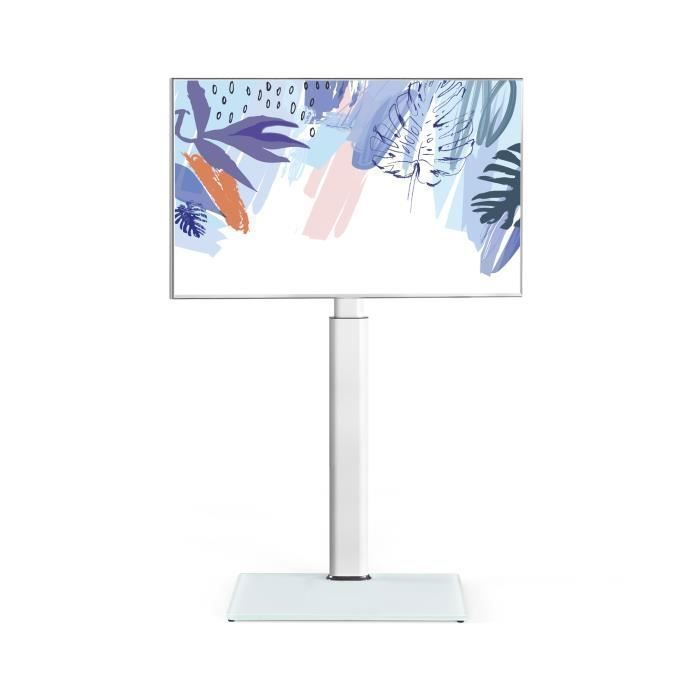 FITUEYES Meuble TV Avec Support Pour Téléviseurs 40-85 Pouces - Meuble TV Mobile Réglable En Hauteur Jusqu'à 60kg, VESA 600x400
