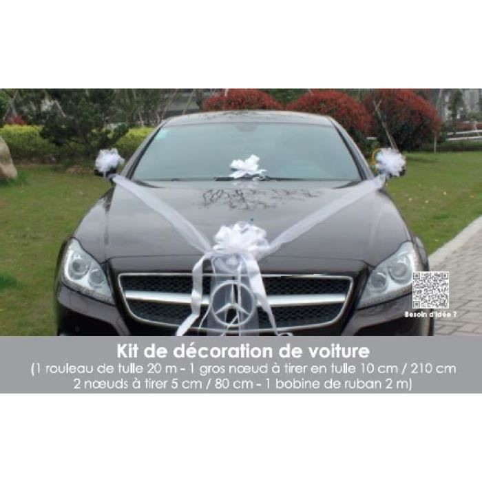 Kit Décoration Voiture Mariage Blanc