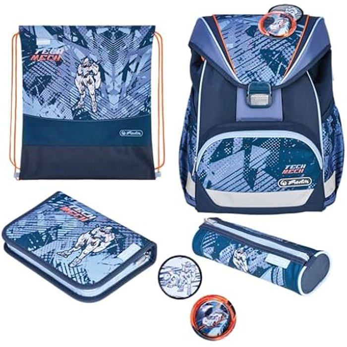 Cartable - HERLITZ - Ultralight Plus - Bleu - 36 x 28 x 21 cm - 16 l - Ergonomique