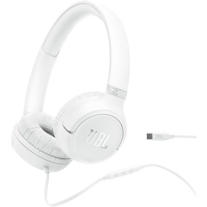 Casque supra-auriculaire - Filaire USB-C - JBL - TUNE 530 C - Blanc