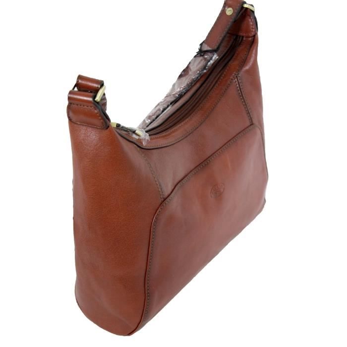 KATANA Sac en cuir porté en bandoulière réf 82362 marron (3