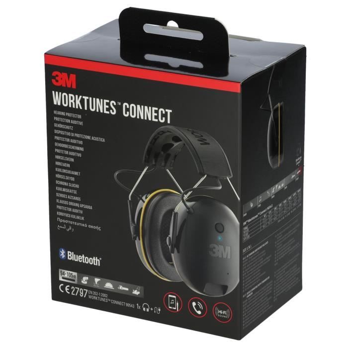 Casque audio bluetooth Kerbl 3M WorkTunes Connect - noir/jaune -