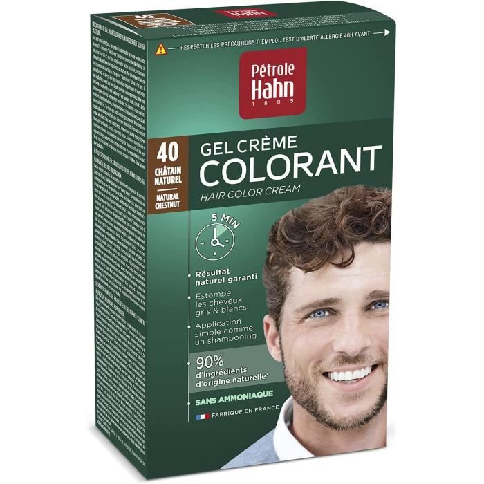 Colorant Gel Petrole Hahn Brun Naturel - Teinture Cheveux 5 Minutes - Fabriqué En France
