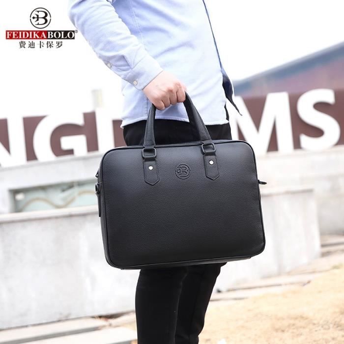 Sac Business Homme Sac Serviette en PU Cuir Sac à Main Porte Document  hangbag199-Le noir - Cdiscount Bagagerie - Maroquinerie