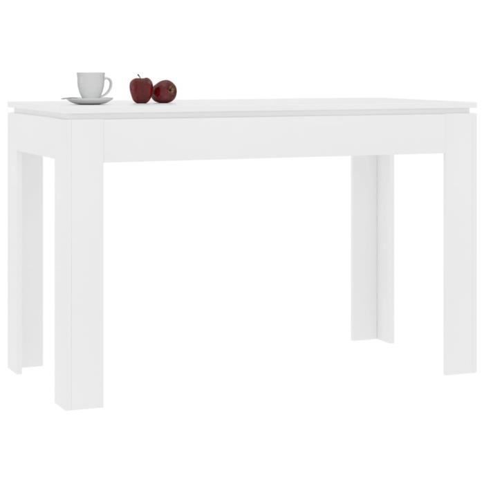 Table de salle à manger - MOTHINESSTO - LY3802 - Bois dingénierie - 120x60x76 cm - Blanc
