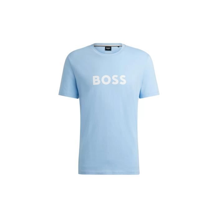 T shirt - Boss - Homme - Authentic - Bleu - Coton