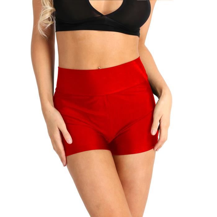 short sport femme rouge